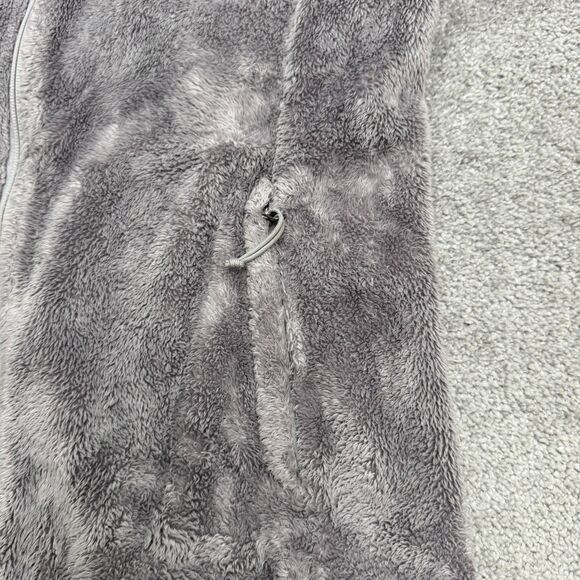 The North Face Osito 2 Fuzzy Sherpa Jacket Women Medium Gray Pocket Outdoor Hike - Picture 8 of 16